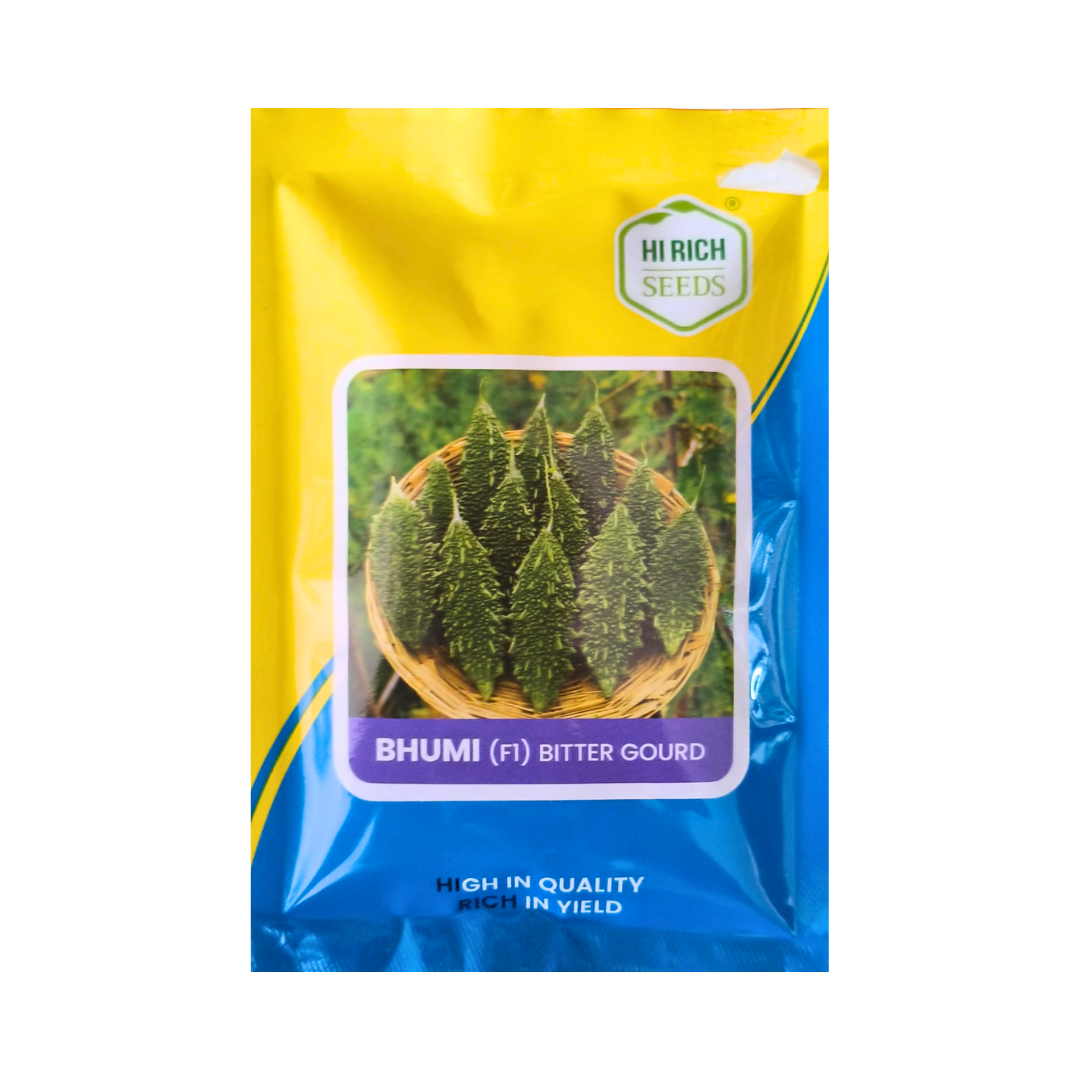 Bhumi Bitter Gourd Seeds - Hi Rich Seeds | F1 Hybrid | Buy Online Now