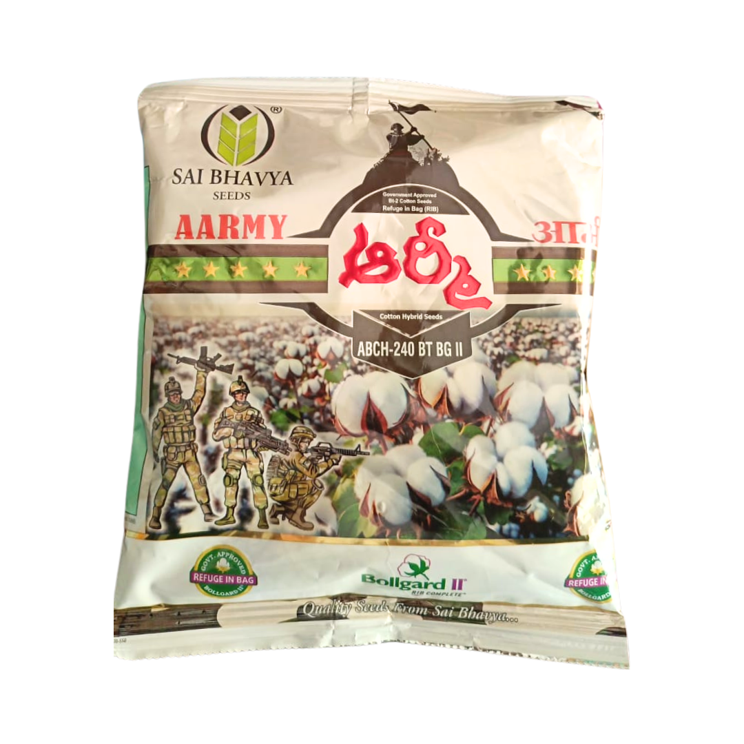 Aarmy (ABCH-240 BT BG II) Cotton Seeds - Sai Bhavya Seeds | Buy Online