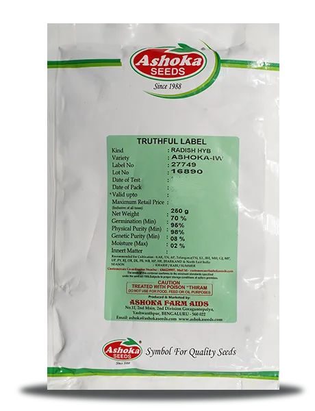 Ivory White Radish Seeds - Ashoka | F1 Hybrid | Buy Online at Best Price
