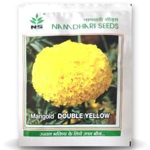 namdhari flower seeds African Double Yellow Marigold Seeds - Namdhari | F1 Hybrid
