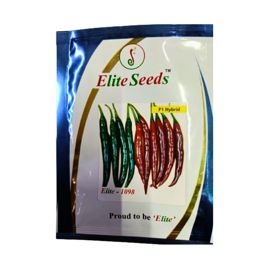 Elite - 1098 Chilli Seeds | F1 Hybrid Mirchi | Buy Online at Best Price