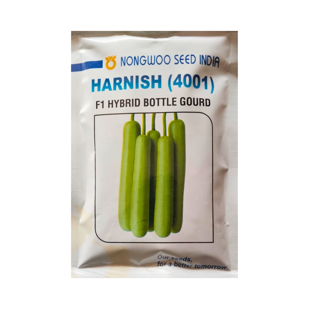 Harnish (4001) Bottle Gourd Seeds - Nongwoo | F1 Hybrid | Buy Online Now