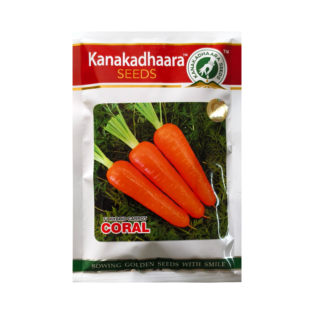 Coral Carrot Seeds - Kanakadhaara Seeds | F1 Hybrid | Buy Online Now