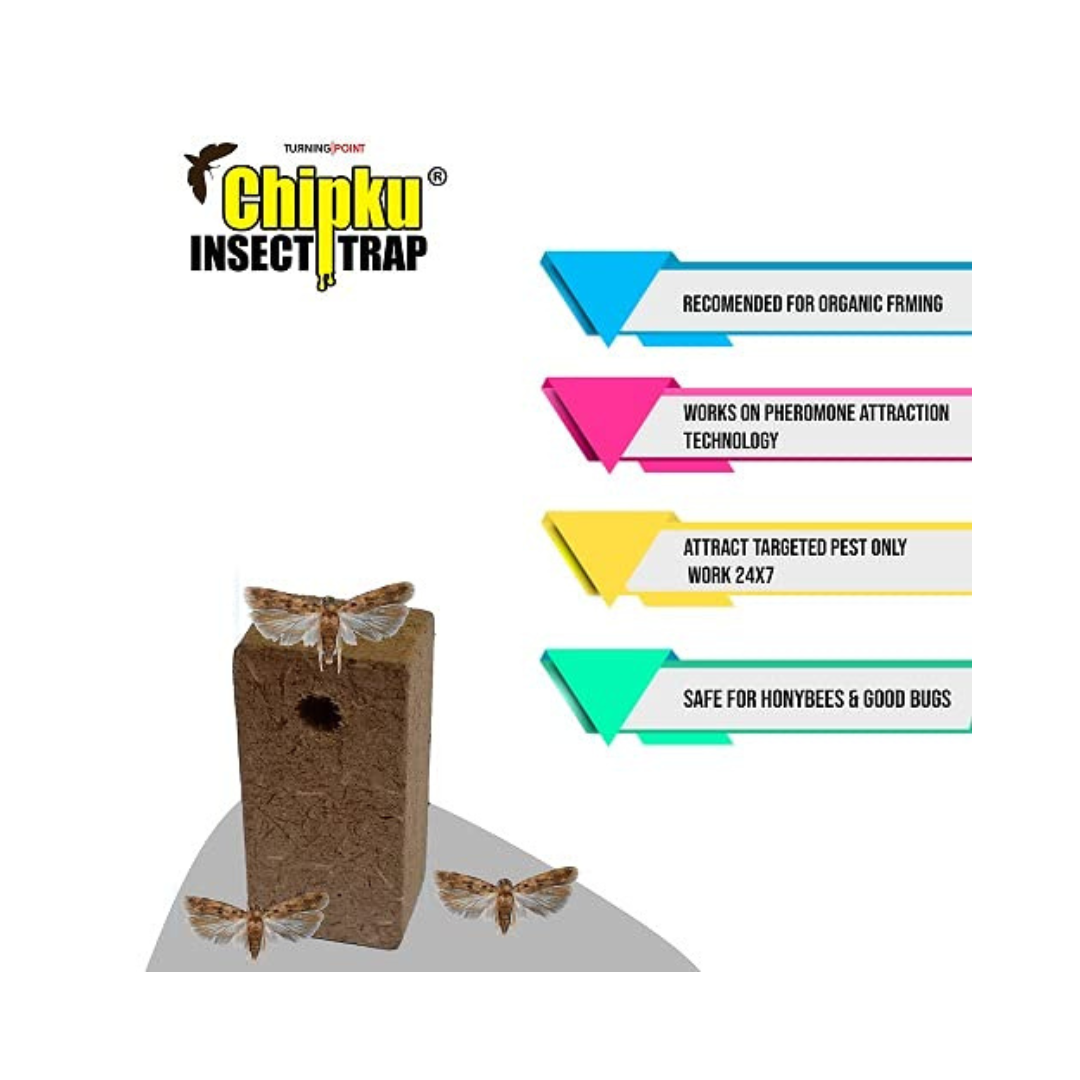 Chipku - Pheromone Trap Funnel with Pink Bollworm Lure for Catch Insect/Moth of Pink Bollworm (pectinophora Gossippiella)