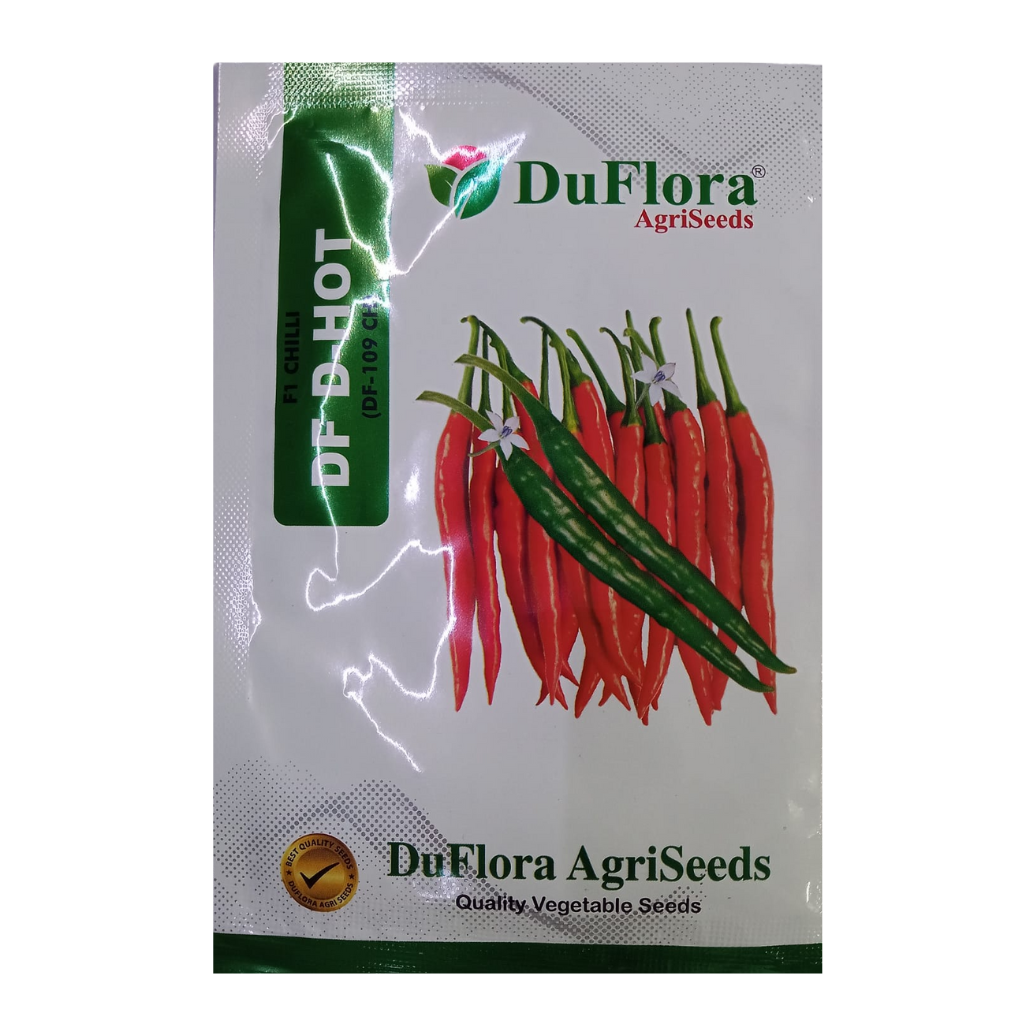 DF D-Hot Chilli Seeds - DuFlora | F1 Hybrid | Buy Online at Best Price