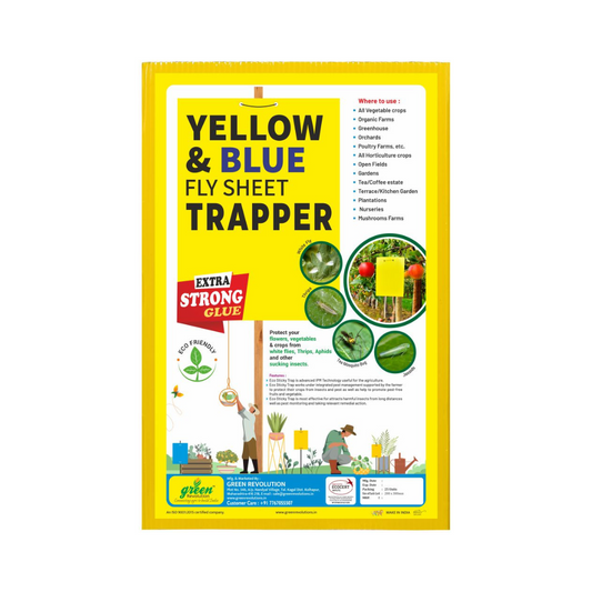 Eco Yellow/Blue Sticky Trap Size A4 - Green Revolution | Buy Online Now
