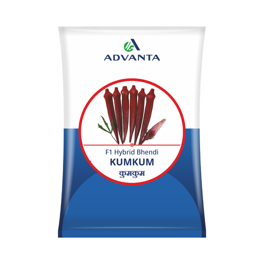 Kumkum Red Bhindi Seeds - Advanta | F1 Hybrid | Buy Online Now