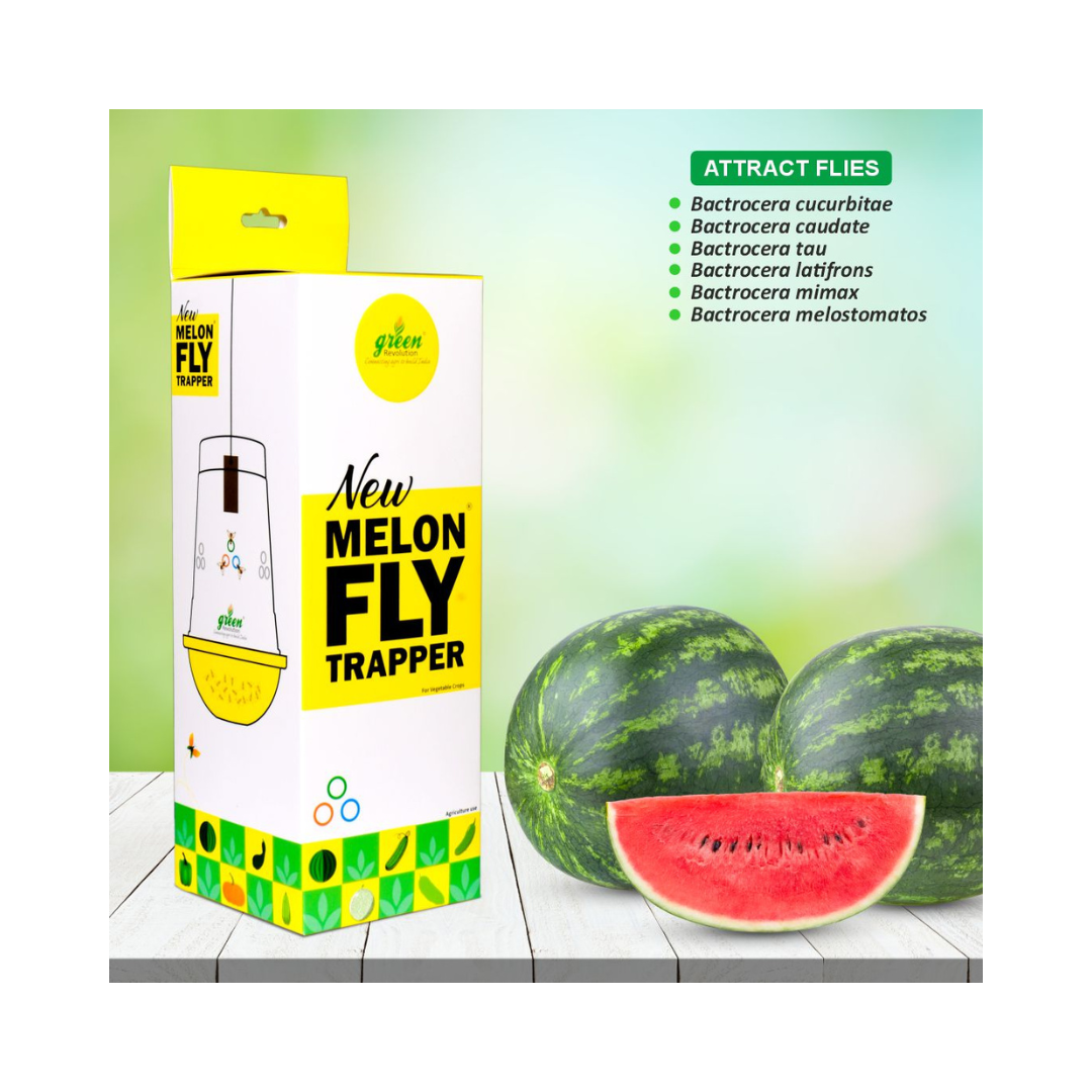 New Melon Fly Trapper, 10 Melon Fly Lure with 10 TRI TRAP complete set