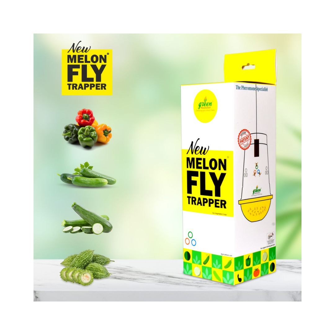 New Melon Fly Trapper, 10 Melon Fly Lure with 10 TRI TRAP complete set