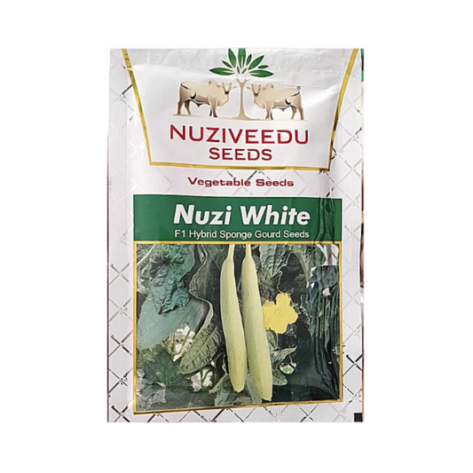 Nuzi White Sponge Gourd Seeds - Nuziveedu | F1 Hybrid | Buy Online at Best Price