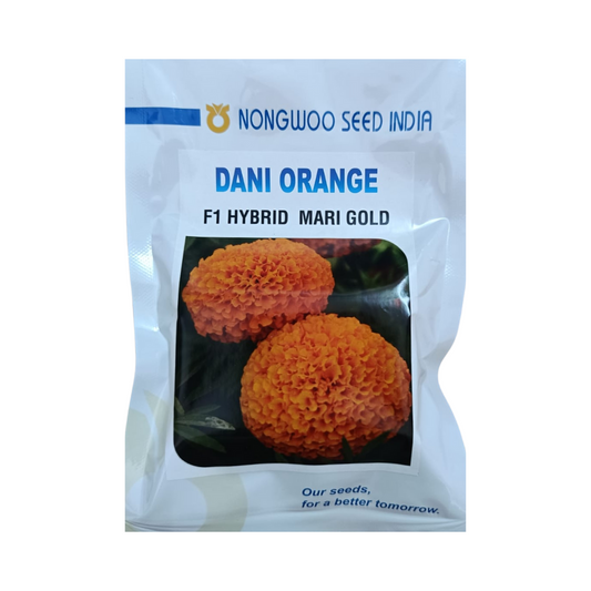 Dani Orange Marigold Seeds - Nongwoo | F1 Hybrid | Buy Now - DesiKheti