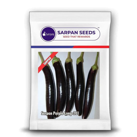 Sarpan Purple Long - 201 Brinjal Seeds | F1 Hybrid | Buy Online at Best Price