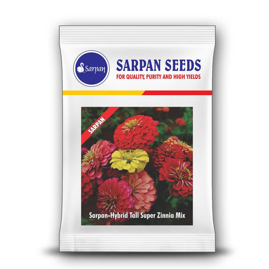 Sarpan Tall Super Zinnia Mix Seeds | F1 Hybrid | Buy Online at Best Price